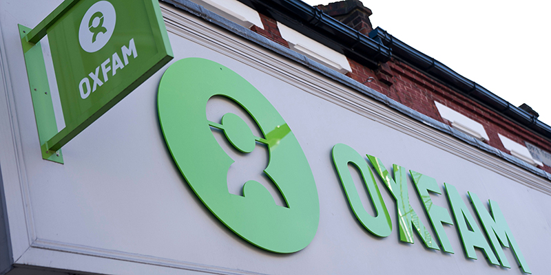 'Oxfam' signage is pictured outside a high street branch of an Oxfam charity shop in south London on February 17, 2018. Oxfam fired four staff members for gross misconduct and allowed three others to resign following an internal inquiry into what happened in Haiti in 2011. / AFP PHOTO / Justin TALLIS (Photo credit should read JUSTIN TALLIS/AFP/Getty Images)