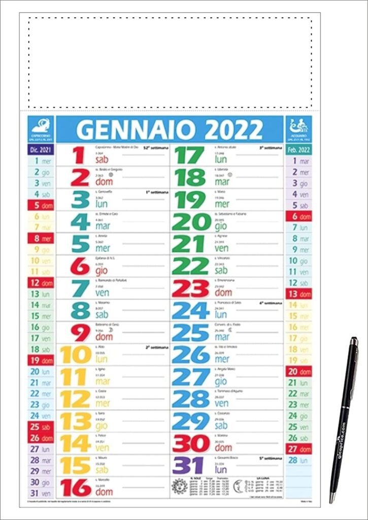 i migliori calendari 2022
