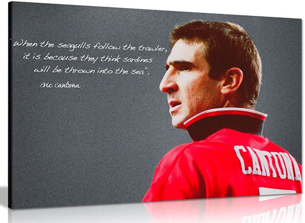 80 anni di Alex Ferguson - Illustrazione Cantona