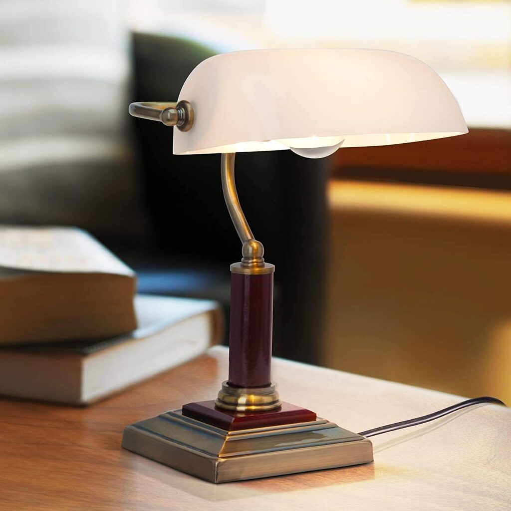 Loft Lampada Da Tavolo In Legno Vintage Con Attacco E27 – Lampada Da Scrivania Industriale Regolabile Con Dimmer E Interruttore – Luce Notturna Per Camera Da Letto, Soggiorno, Bar