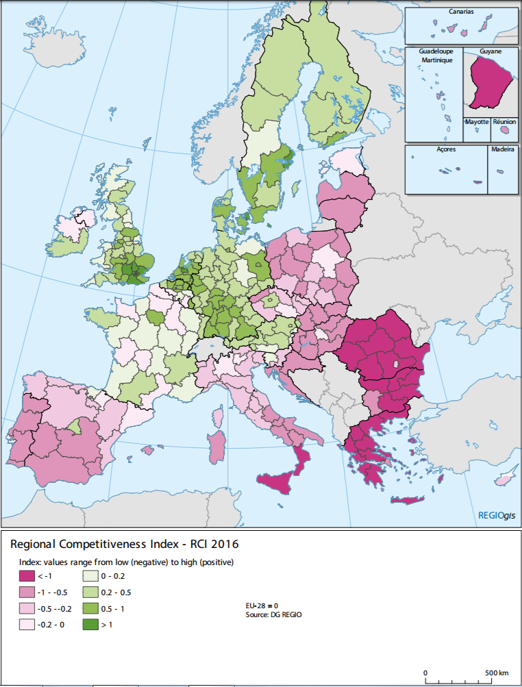 Indice di competitività regionale Ue 2016