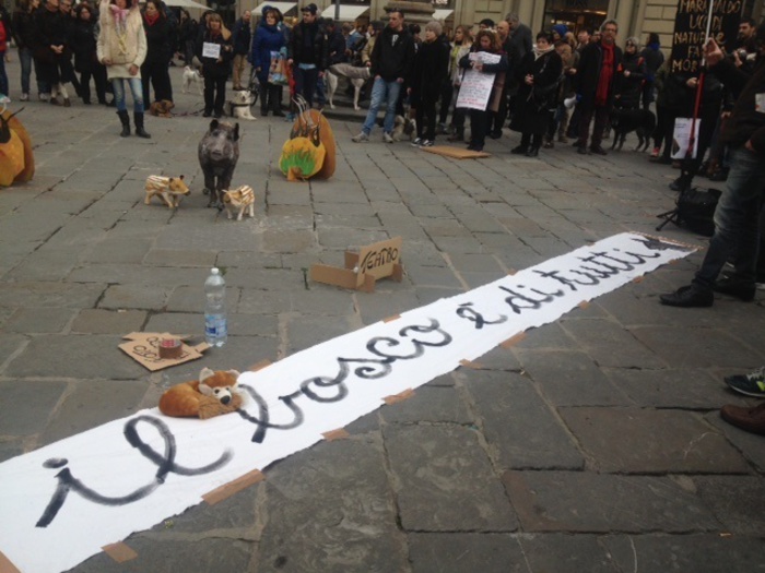 Manifestazione a Firenze contro la caccia