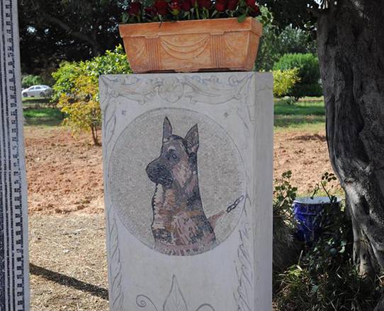 Il mosaico dedicato al cane poliziotto Akil morto nellattacco al Bardo