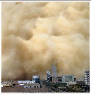 riyadh, 2015, tempesta di sabbia. foto di francesco cianciotta.