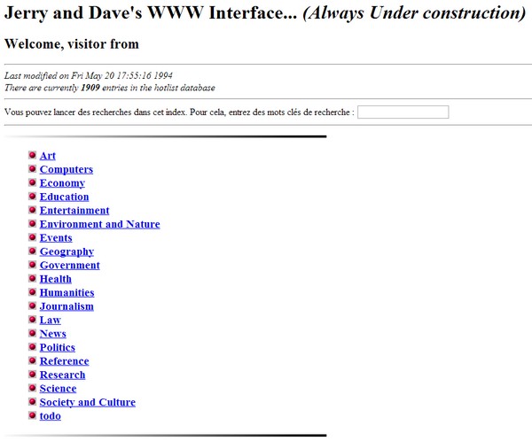 Jerry and David's Guide to the World Wide Web