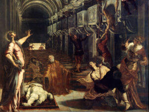 Tintoretto, Il ritrovamento del corpo di San Marco (cosiddetto), 1562-1566, Olio su tela, 400 x 396 cm, Milano, Pinacoteca di Brera