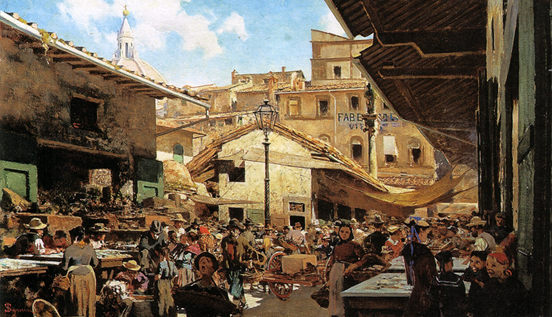 Telemaco Signorini, Mercato Vecchio a Firenze, 1882-83